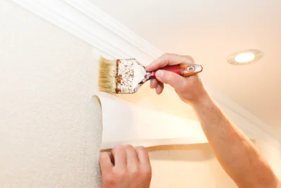 Pose de papier peint à Lullin — revêtements muraux et toiles de verre